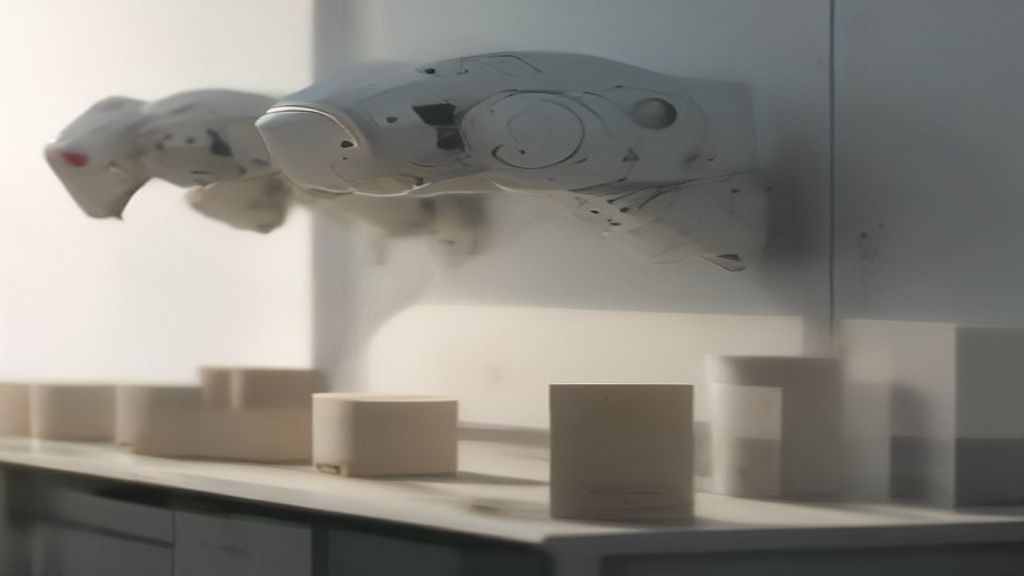 Minimalist cinematic editorial photography of multiple robotic assistants passing neatly organized document fo
