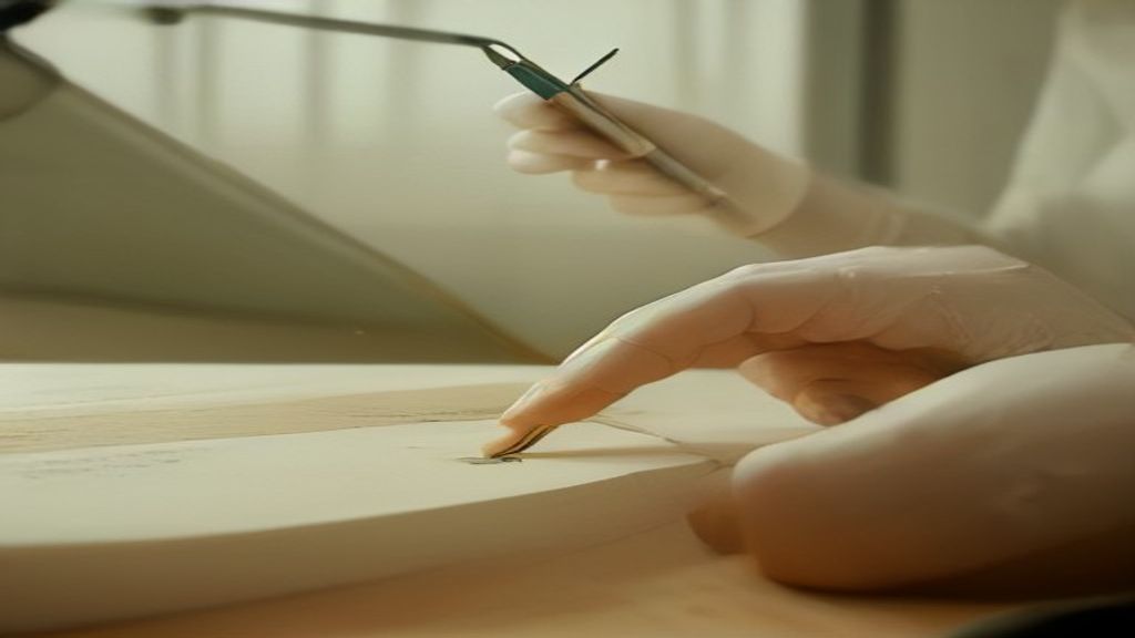 Minimalist cinematic editorial photography of a process investigation: a branching assembly line halted at one