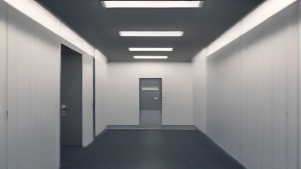 Minimalist cinematic editorial photography of a carefully zoned self-service facility with customer access ves