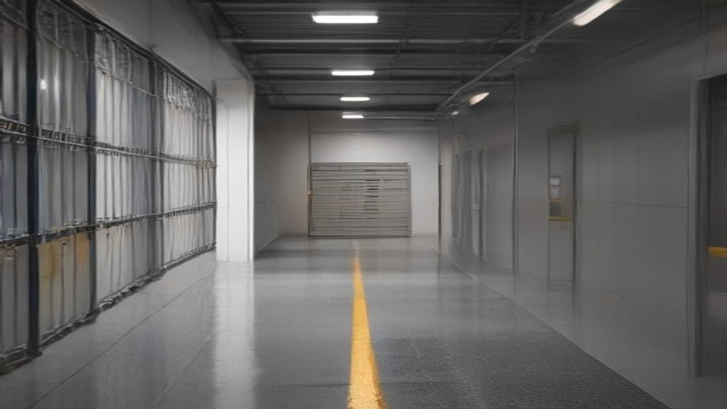 Minimalist cinematic editorial photography of one isolated factory component at the end of a single uninterrup